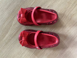 Crocs Red Glitter, Bow Shoes, 6C