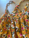 Bailey's Blossom Yellow Floral Skirt Overalls, 5T