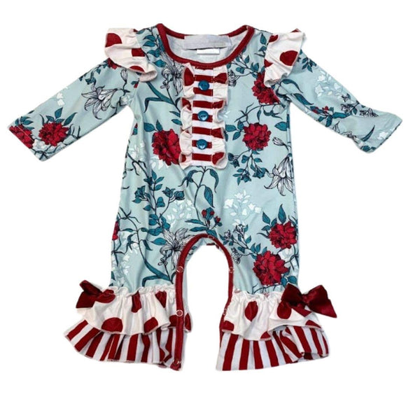 Ooh La Llama Winter Petals Romper, 18-24M