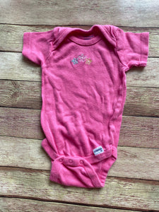 Pink, Flower Onesie, 3-6M