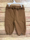 Small Wonders Brown Ruffle Sweatpants, 6-9M
