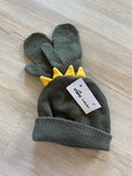 NWT Carter's Dinosaur Beanie and Mittens Set, 2T-4T