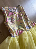 P+L Yellow Dino Tulle Dress, 6/6X