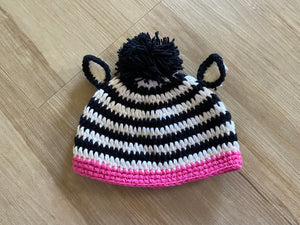 New Knitted Zebra Beanie