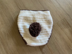 New Handmade Knitted Fluffy Tail Diaper Cover Costume