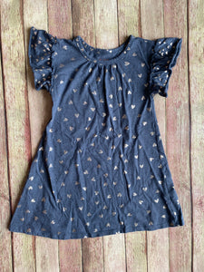 Gold Heart Dress, 4T