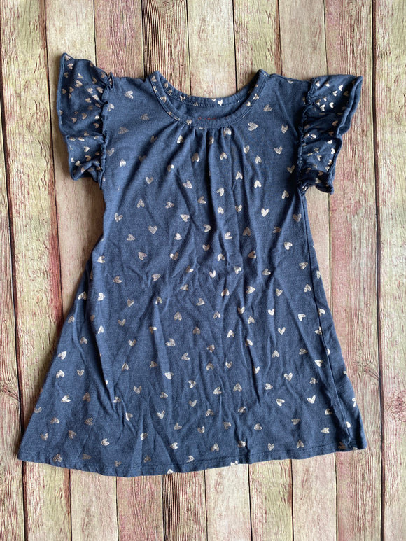 Gold Heart Dress, 4T