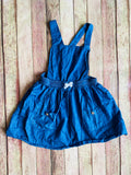 Lightweight Denim Colored Skirt Overalls, 5T