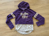 Danskin Now Purple, Positive Vibes Sweatshirt, XL (14-16)