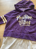 Danskin Now Purple, Positive Vibes Sweatshirt, XL (14-16)