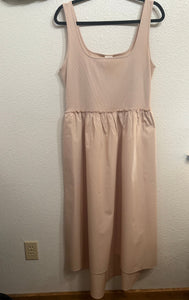 A New Day, Summer Dress, Mid Length, Cotton, Beige, Large