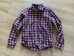 Children's Place Red Plaid Button Down, M(7/8)