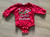 Boutique 'The baby who stole Christmas' Onesie, 70 (6M)