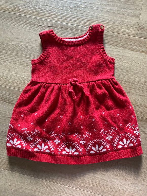 Carter's Red Knitted Dress, 6M