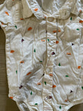 Little Rebels Camping Button Down Onesie, 6/9M