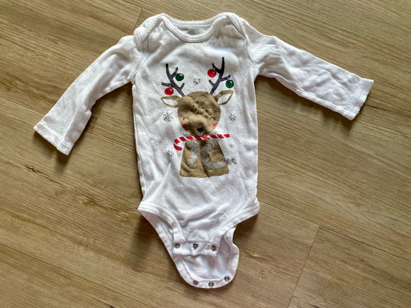 Carter's Reindeer Christmas Onesie, 12M