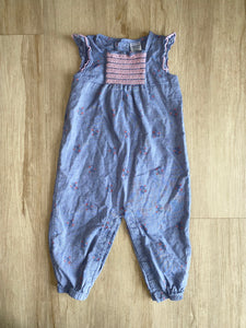 Carter's Denim Flower Jumpsuit, 12M