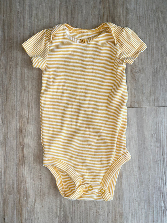 Carter's Yellow Striped Onesie, 6M