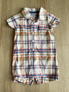 Carter's Plaid Romper, 6M