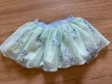 Cat & Jack Mint Bunny Tulle Skirt, 12M