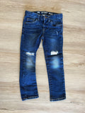 Cat & Jack Skinny, Super Stretch, White Flower Knees Jeans, 5T