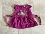 Purple, Floral Top, 3-6M