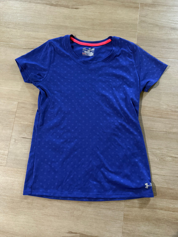 UA Blue Polka Dot Athletic Tee, YXL (18-20)
