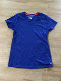 UA Blue Polka Dot Athletic Tee, YXL (18-20)