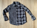 Wonder Nation Black Plaid Flannel, XS(4-5)