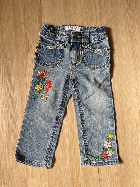 Xhilaration Embroidered Jeans, 2T