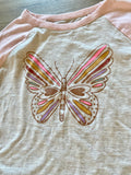 Cat & Jack Glitter Butterfly Long Sleeve, XL(14/16)