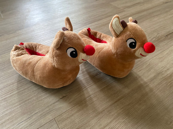 Rudolph Slippers, Size 4 Toddler