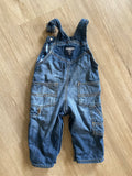 OshKosh Flannel Lined Overalls, 9M