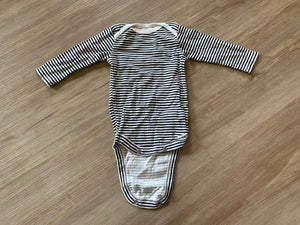 Gerber Black Striped Onesie, 0-3M