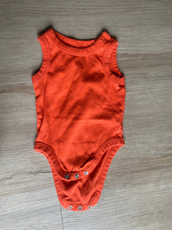 Old Navy Orange Tank Onesie, 3-6M