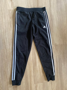 Adidas Black, White Striped Joggers, M(10/12)