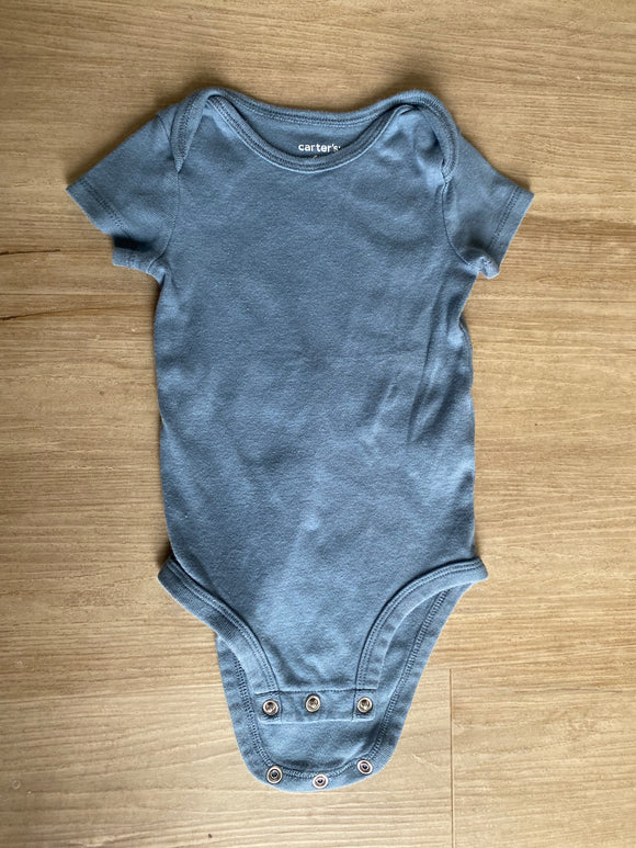 Carter's Greyish/Blue Onesie, 6M