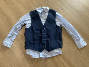 Van Heusen Blue Shirt/Vest Set, 5