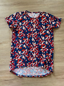 LulaRoe Red/White/Blue Dress, 12