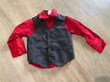 Van Heusen Red Shirt/Vest Set, 2T