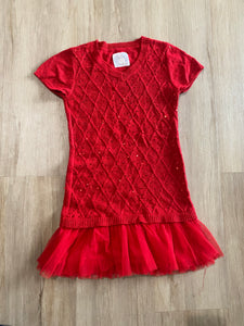 Justice Red Sweater Dress 14 Little Cubs Closet LLC