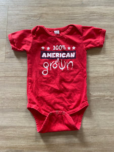 100% American Grown Onesie, 6-12M