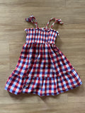 Cat & Jack Red/White/Blue Gingham Knit Dress, 18M, 4T & 5T