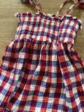 Cat & Jack Red/White/Blue Gingham Knit Dress, 18M, 4T & 5T