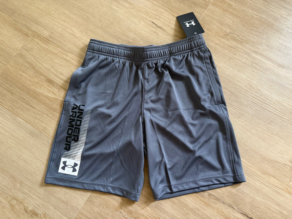 NWT Under Armour Dark Grey/White Athletic Shorts, YXS, YS, YM, YL