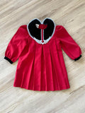 Vintage Rose Cottage Red Dress, ~3T