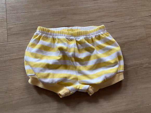 Yellow Striped Bloomers, 0-6M