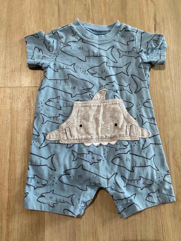 Carter's Shar Shorts Romper, 6-9M