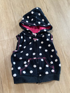 Carter's Fleece Polka Dot Hooded Vest, 18M