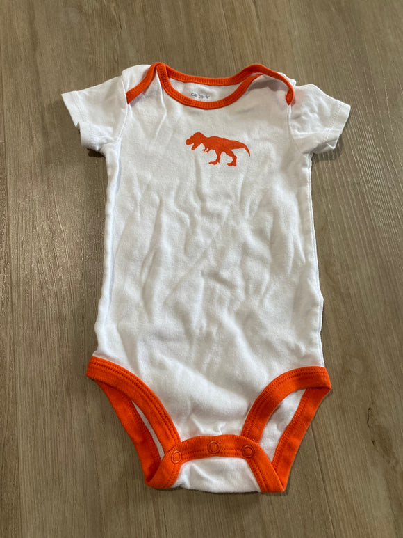 Carter's Orange Dino Onesie, 6M